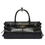 Prada Medium Leather Handbag 1BA426 Black